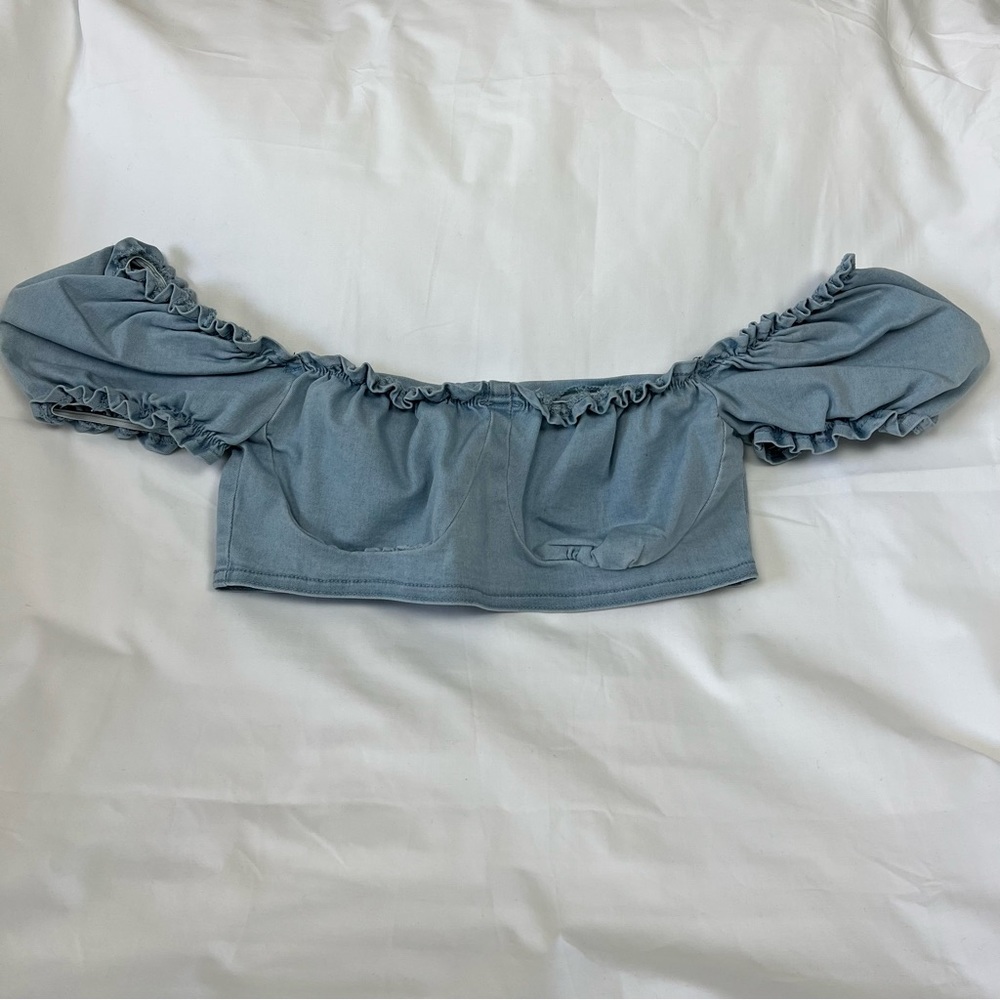 MISSGUIDED • Off the Shoulder Bralette Crop Top Size 8